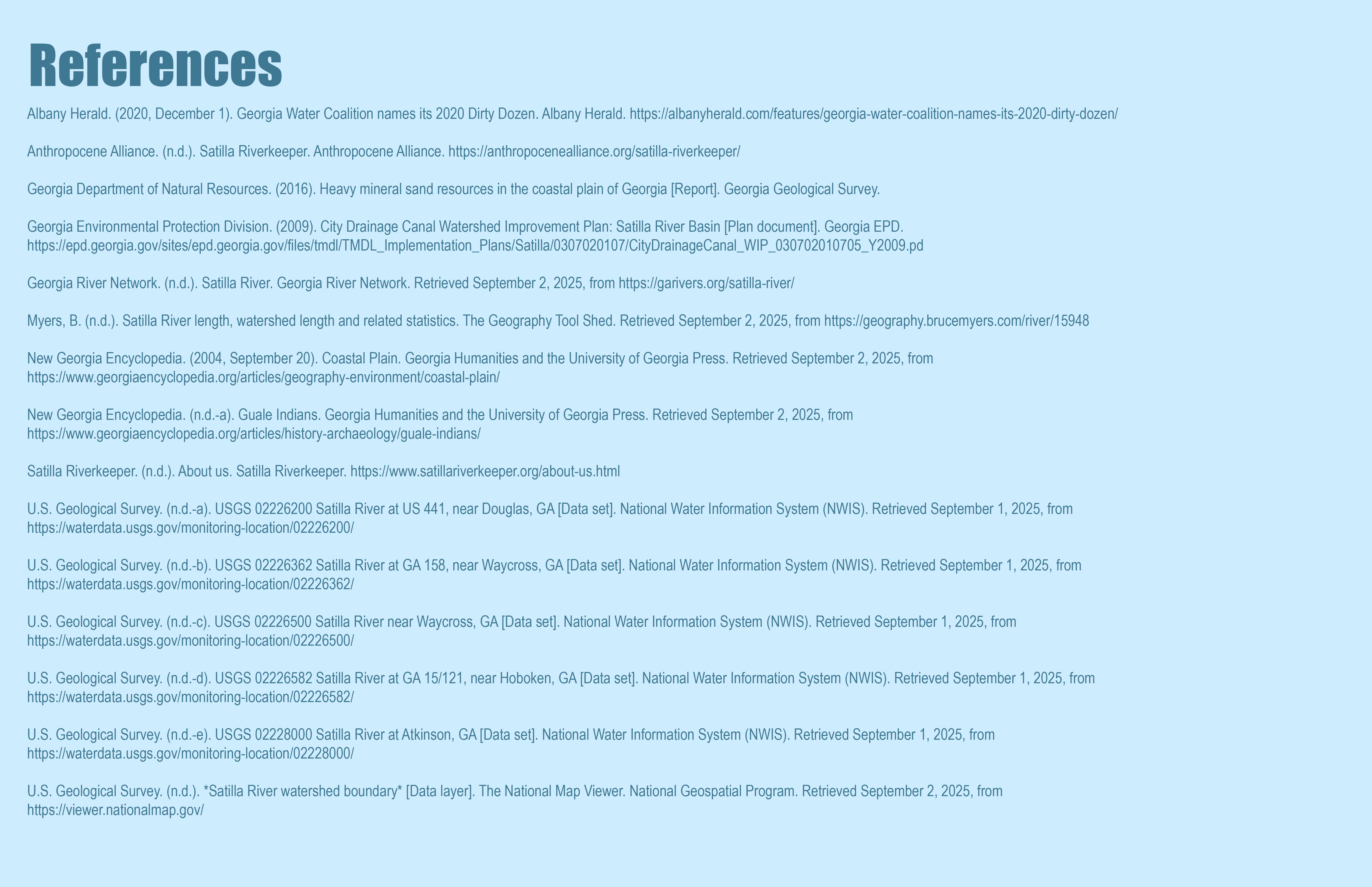 Satilla River Watershed Fact Sheet
